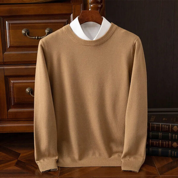 Seac063b2f5e34564bda734ce328474fa4.jpg Men's 100% Cashmere Sweater O-Neck Pullovers Knit Large Size Wool Sweater Winter New Tops Long Sleeve High-End Jumpers