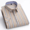 Seae97eb6e4cb4932b800a356f37f0fb22.jpg 100% Cotton Oxford Men's Shirt Short Sleeve New High Quality Business Casual Fashion Men's Plus Size Shirt Formal S-7XL