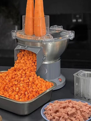 110V/220VMultifunctional Vegetable Carrot Potato Dicing Machine Cutter Slicer Commercial Dicing Machine Small Electric Slicer