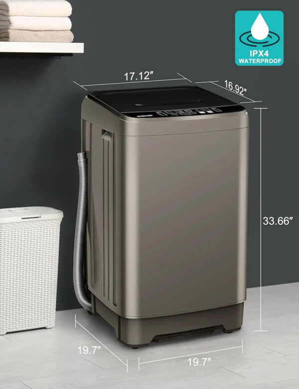 Seb655aea9ca44161937aefe3d50af4c1n.jpg Save Energy Full Automatic Glod Washing Machine with LED Display 17.7 lbs Portable Washer Drain Pump 10 Programs&8 Water Levels