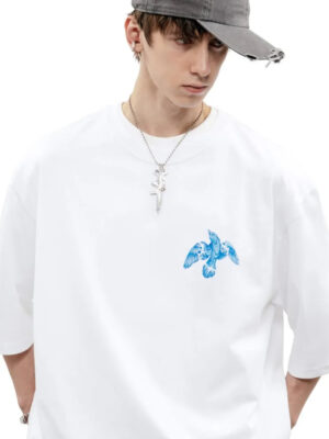 Sebcf247c67a942ae9b36bf9defd72880S.jpg Harajuku Oversized Streetwear Men's Tshirt The Bright Side Graphic Print Clothing Cotton Hip Hop Punk Short Sleeve Tops Goth Y2k