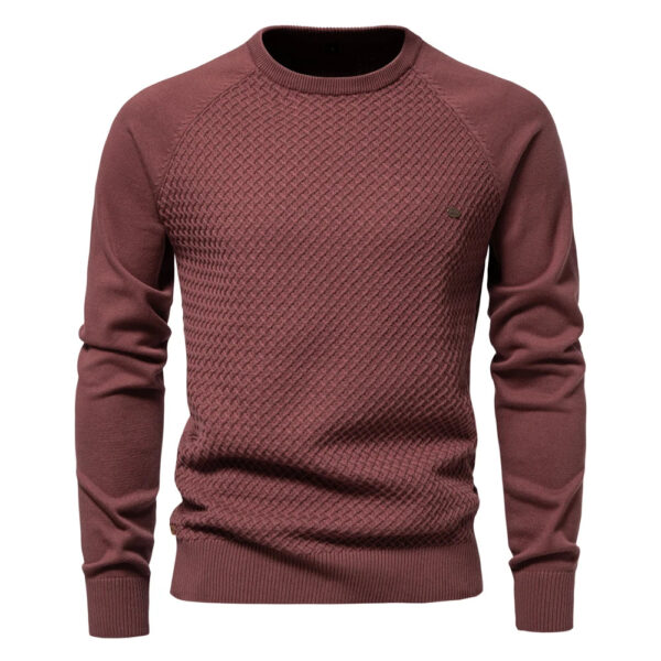 Sec286390c4e941b9b1c0f711f0371c3ex.jpg AIOPESON Mens Crew Neck Cotton Pullover Sweater Casual Business Geometric Knitted Mens Sweaters