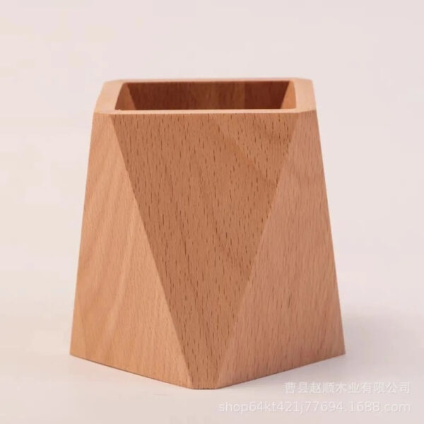 Sec58d664a21245249258b38e2f628fe8c.jpg New Wood Pen Holder Large-capacity Portable Stationery Storage Holder Pen Container School Office