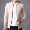 MRMT 2026 Brand New Men's Knitted Cardigan Fashion Slim Fit Korean Small Stand Collar Sweater Men Cardigans Jackets For Male