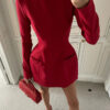 Mozision Double Bow Long Sleeve Sexy Mini Dress For Women Autumn Winter New Solid High Waist Bodycon Club Party Dress Elegant