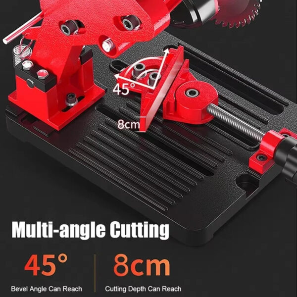 Angle Grinder Stand Support Bracket Holder for 100-125mm Cutter Cast Iron Base Power Tool Accessory - Adjustable Grinder Holder