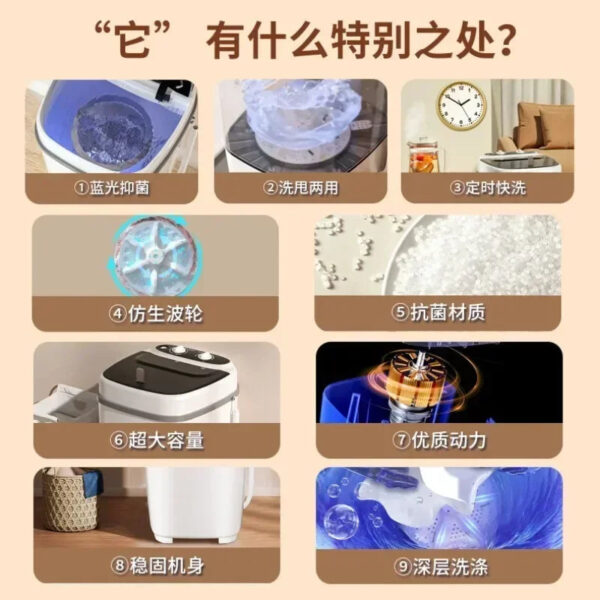 Sed99630065cd49c7868ab95303f0c634I.jpg Washing machine new mini small household large-capacity semi-automatic dormitory washing socks God machine mini washing machine