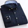 Sedc38e6404284329b41c94f01747ec6eP.jpg New in shirt Cotton long-sleeve shirts for men slim fit formal plain tops single pocket solid color office tops fashion clothes