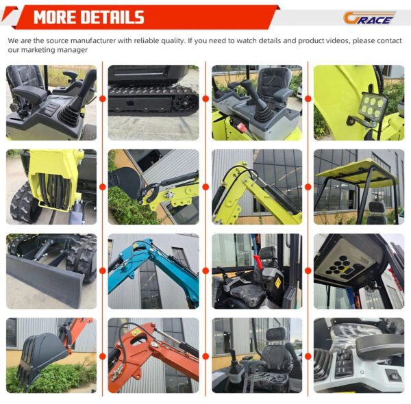 Wholesale Mini Excavators1.8 Ton Fast Delivery Multifunctional Mini Digger Machine Customize EPA Engine Small Excavator Digger