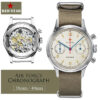 Sef9ace00826e445bbba73689a938f39b8.jpg RED STAR 38mm Men's 1963 Chronograph Mechanical Watch Pilot with Seagull Movement ST1901 Air Force Aviation Sapphire Goose 40mm