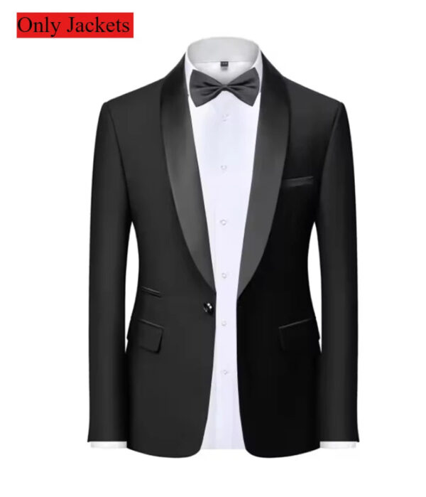 Sf0848df4356a4bd3b98df947503cdbe2c.jpg 2-Piece Men's Suit Suitable For Wedding Business Suits, Single Button Jackets And Pants Sets, Slim Fit Jacket Sets