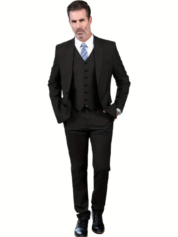 Sf09de5a2b4f04b6cab319cacf7c9523fl.jpg Men's Suits 3pcs Mens Business Suit Notch Lapel Blazer Formal Wedding Groom Pants Tux Vest Tuxedos (Blazer+vest+Pants)