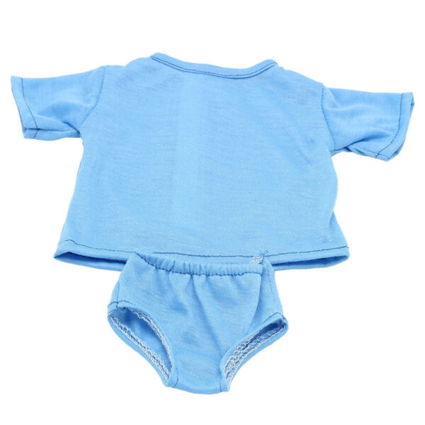 Sf0a54483756847aab997d9197055e6cdw.jpg 2pcs T-shirt+underpants Clothes Set For 18 Inch american&43cm Baby Newborn Gilr Doll 3 Color Shirt For OG,Russia Dolls Toy