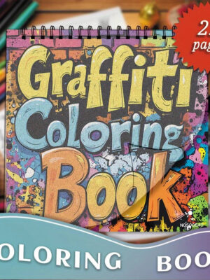 Sf0ce962535d542acad9f2fe491620460n.jpg Adult Graffiti Coloring Book - 8.27×8.27 Inches, 22 Pages. Vibrant Street Art for Relaxation. Great Gift & Creativity Fans