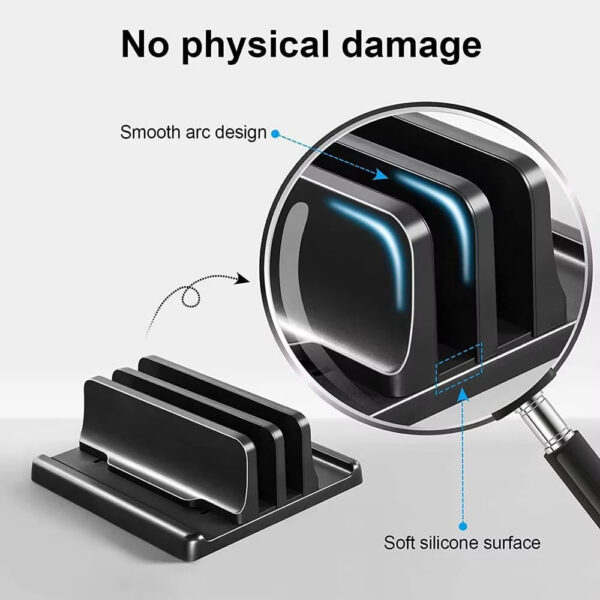 Sf0d9270b735b4a118c2daeaff94cb9e9W.jpg 4 in 1 Office Laptop Stand Vertical Save Desktop Space Easy To Place Computer Accessories Scalable Width Office Desk Storage