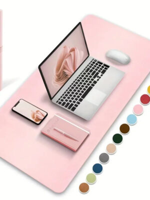 Sf0dc303949224ae1ad4ea74e6eb71436j.jpg 1 Pcs Large Size 600*300mm Office Desk Protector Mat PU Leather Waterproof Mouse Pad Desktop Keyboard Desk Pad Gaming Mousepad