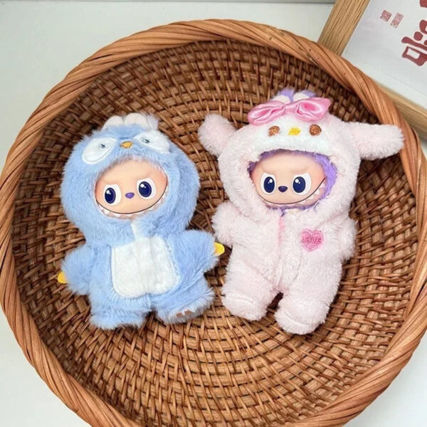 Sf132520d61e44eb79a84b984f1c56846j.jpg Labubu Doll Clothes Baby Penguin Onesie Labubu 4.0 Idol Dolls 10cm Plush Doll'S Clothes Sitting Party Accessories 