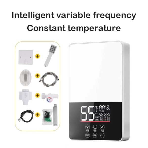 Sf14059d832b1497285fd4930f4cd7c4dT.jpg DMWD Electric Thermostatic water heater 7000W Remote Control Instant heating waterproof tankless water heater for shower bath