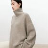 Sf1dd10dbca344d078e525059505125d1z.jpg Turtleneck pure cashmere sweater female loose and thick languid lazy wind pullover sweater knitting base WOOL sweater