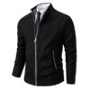 Sf1fb57ba455f413d90f12ac86874bddb2.jpg Autumn Winter Men's Casual Sweaters Solid Color Turtleneck Sweater Cardigan Fleece Zipper Cardigan Knit Jackets