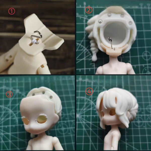 1/12 BJD to GSC neck card face support OB11 change neck replacement parts