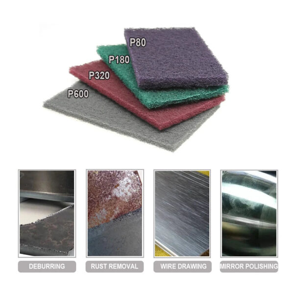 Sf293eb277d0f416da109df963035ae30z.jpg 1 piece 5"*8" Non-woven Cleaning Polishing Pad for Stainless Steel Metals Wood Paint Plastic Polishing