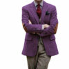 Vintage Winter Tweed Suits Brown Tweed Men Suits With Patch Design Costume Homme Smart Business Formal Wedding Suits 1 Pieces