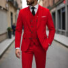 Classic Wedding Tuxedos Slim Fit Bridegroom For Men 3 Pieces Groomsmen Suit Male Formal Business Men Suits(Jacket+Vest+Pants)