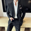 Sf40f63264cdb42d6b68b69820a055856G.jpg (Jacket+Pants)Luxury Checkered Double Breasted Suit 2 Pieces Fashion Business Slim Fit Social Formal Suit Evening Dress 5XL-M