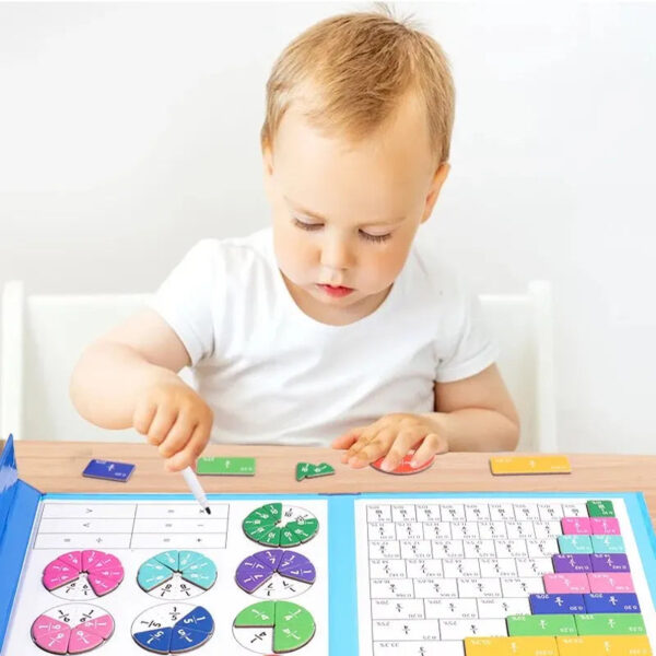 Sf42d41dceb2641aa967e128f6c8fc143F.jpg Magnetic Fraction Puzzles for Math Mastery Montessori Enlightenment with Fun Arithmetic Teaching Aid Cognitive Educational Toys