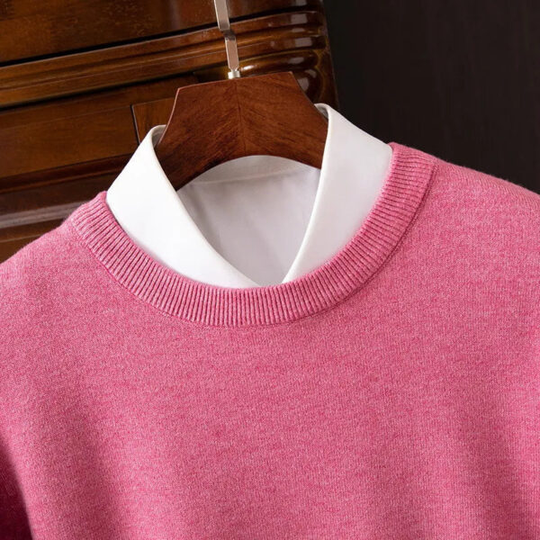 Sf4420e9fcad44d1ca835e7ffc12df99dq.jpg Men's 100% Cashmere Sweater O-Neck Pullovers Knit Large Size Wool Sweater Winter New Tops Long Sleeve High-End Jumpers