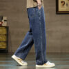Sf4e96b571c1d4252b5a36ce2e1dc4218j.jpg Men Straight Leg Blue Gray Loose Y2K Drawstring Jeans Streetwear Casual Wide Denim Pants Male Baggy Stylish Harajuku Trousers