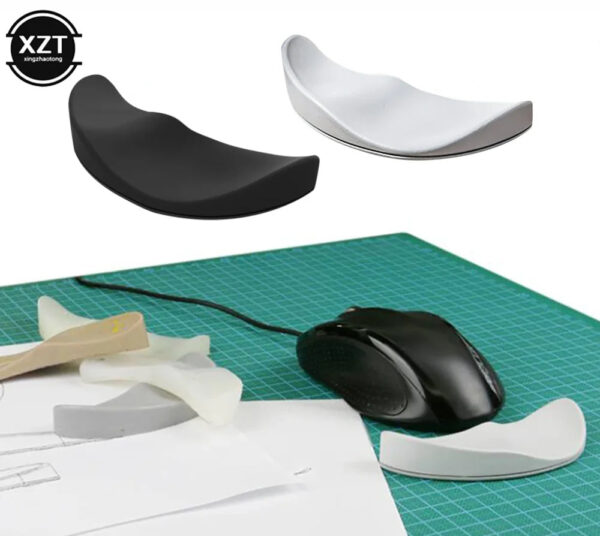 Sf4fc43bf6cb24bd09416dc5cc81ef526B.jpg Left/Right Hand Ergonomic Mouse Pad Wrist Pad Silicon Gel Non-slip Streamline Wrist Rest Support Mat for Office Gaming PC