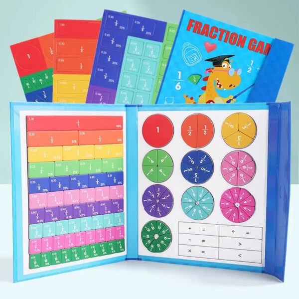 Sf562cac8f4784a4ca753f7950df3fc2bD.jpg Magnetic Fraction Puzzles for Math Mastery Montessori Enlightenment with Fun Arithmetic Teaching Aid Cognitive Educational Toys