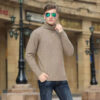 Sf56e1d2a72aa4f539758477b7a94df25Z.jpg 100% Male Mink Cashmere Sweater Solid Color Turtleneck Thick Autumn And Winter Loose Large Size Turtleneck Wool Bottoming Shirt
