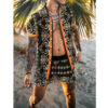 Sf5ba9d3c65d341158fe6c074baa6dfcew.jpg 2024 Summer Men's Fashion Leopard Print Short Sleeve Shirt And Shorts Set Beach Style T Shirt Breathable Shorts Two Piece Set