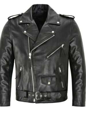 Men PU Leather Jacket Motorcycle Fashion Slim Fit Leather Coat