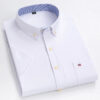 Sf6410b24677b4e87a12c65e55af075f17.jpg 100% Cotton Oxford Men's Shirt Short Sleeve New High Quality Business Casual Fashion Men's Plus Size Shirt Formal S-7XL