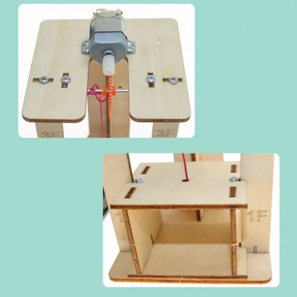Sf6532212d7a84f15bdf155aab0340070a.jpg Electric Remote Control Lift Elevator Wooden Model Kit Science School Projects Experiment Science Toys For Kids Education DIY