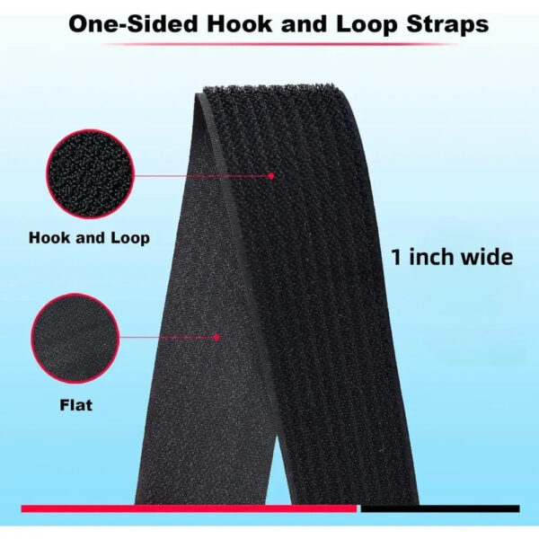 Sf699c711d614441c858868c759dff26eq.jpg Hook and Loop Straps with 24pcs Buckles, Heavy Duty Nylon Reusable Cut-to-Length Molle Straps for Cable Organizer or Storage