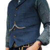 Sf6c2e9b10fe94a49b4091dbf87d277b1I.jpg Wool Tweed Men's Suits Vest for Groomsmen Wedding Lapel Casual Slim Business Vests Sleeveless Waistcoat Male Gilet Homme Vests