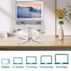 Foldable Laptop Stand 360°Rotation Notebook Table Adjustable Aluminum Alloy Holder Portable X Type Bracket for 10-17 inch Laptop