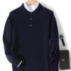 Sf6fae3aea51f451489ec8a9af3bfb37e8.jpg New Men's POLO Collar Sweater Autumn Winter Thick Long Sleeve Business Pullovers 100% Merino Wool Knitwear Shirt Basic Clothes