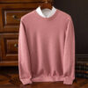 Sf6ff861d52c4417e8d57863b2e60753dG.jpg Men's 100% Cashmere Sweater O-Neck Pullovers Knit Large Size Wool Sweater Winter New Tops Long Sleeve High-End Jumpers