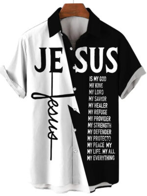 Sf7514114d07841b29bc42c6089d8d1c2R.jpg Crusader Knight Printed Short Sleeve Shirt Fashionable And Handsome 3D Printed Men's Casual Large Size Shirt 2023