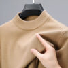 Sf790a9552da54d3581d6164b645c31d6F.jpg Half Turtleneck Knitwear Sweater New Autumn/Winter Mock Neck Sweatshirts Solid Color Pullovers Man Brand Casual Mens Clothing