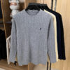 Sf81b8bc0657d482ab1d12d156c096c309.jpg Autumn/Winter 2025 Anti Pilling Sweater Embroidered Fried Dough Twists Solid Long Sleeve Knitwear Men's Undercoat