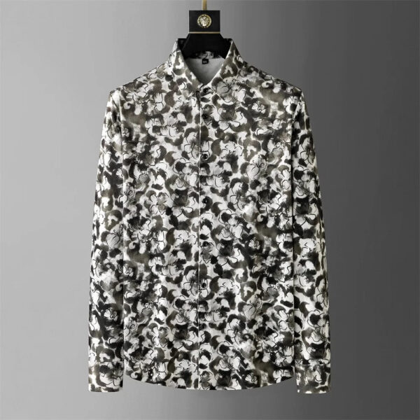 Sf81cfc248638413193d026afe151a7d9Y.jpg Luxury printed shirt men's long-sleeved casual shirt fashionable street Korean high-end sense oversized comfortable men's XS-6XL