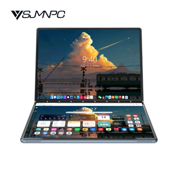 Sf8bc66b8315e4a1ba366dd19a7a361a85.jpg New Dual Screen Laptop Intel i3 1215U N100 Dual 10.95 Inch IPS Touch Screen Windows 11 Office Computer Tablet Notebook WiFi 6
