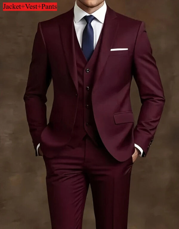 Sf92a326c764b427783269d0323a3c9beF.jpg Elegant Men's Suit Sets- Slim Fit Tuxedo Set for Weddings & Formal Occasions, Black Suit